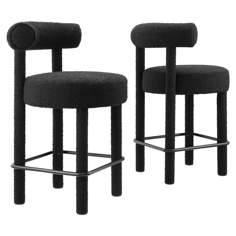 Toulouse Boucle Fabric Counter Stool - Set of 2 By Modway - EEI-6707 | Counter Stools | Modishstore - 2