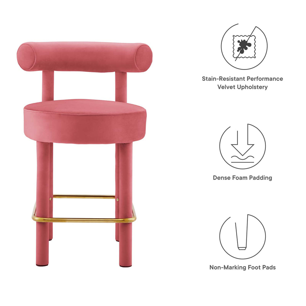 Toulouse Performance Velvet Counter Stool - Set of 2 By Modway - EEI-6708 | Counter Stools | Modishstore - 9