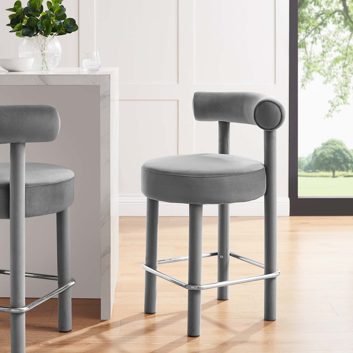 Toulouse Performance Velvet Counter Stool - Set of 2 By Modway - EEI-6708 | Counter Stools | Modway - 12