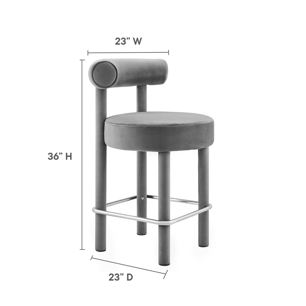 Toulouse Performance Velvet Counter Stool - Set of 2 By Modway - EEI-6708 | Counter Stools | Modishstore - 20