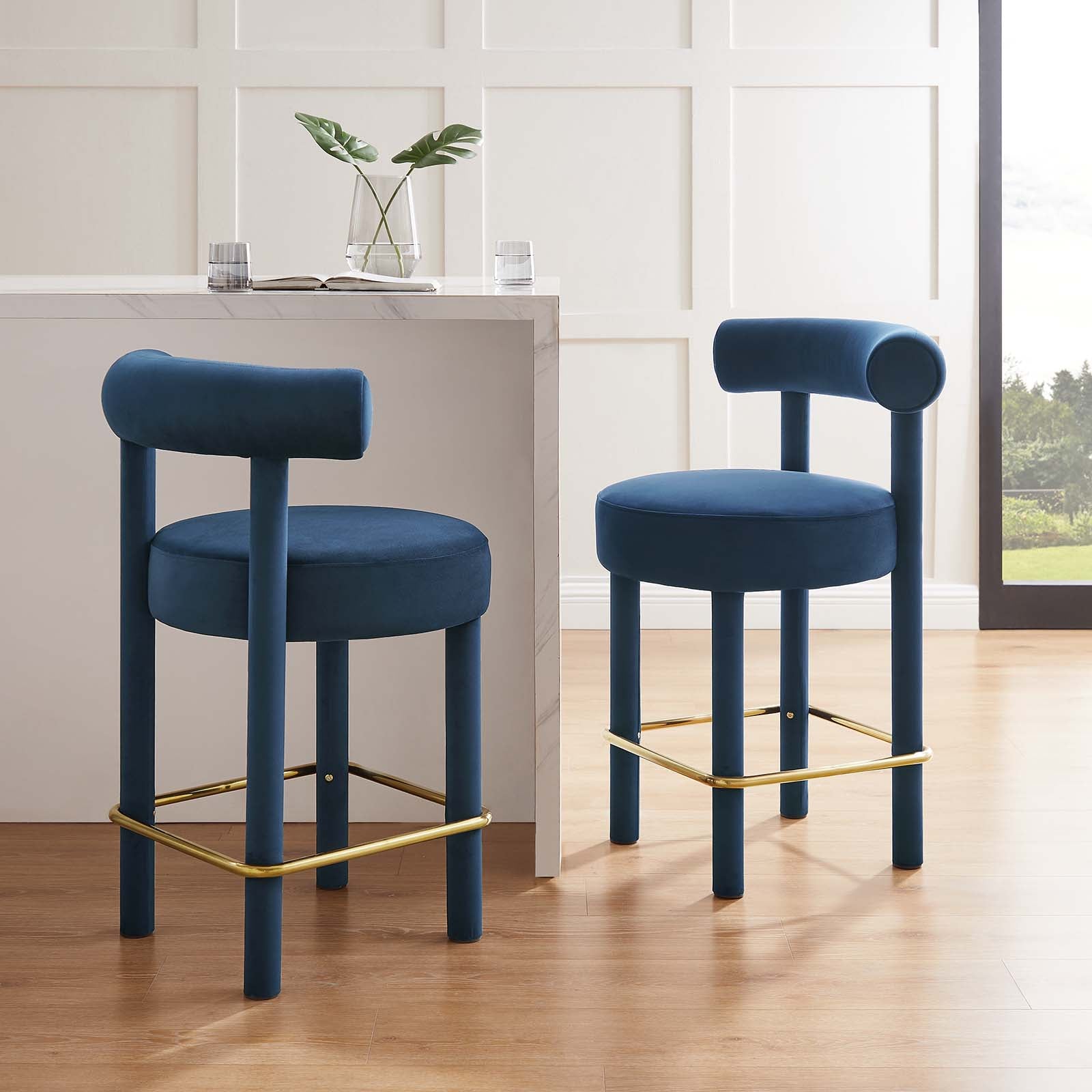 Toulouse Performance Velvet Counter Stool - Set of 2 By Modway - EEI-6708 | Counter Stools | Modway - 23