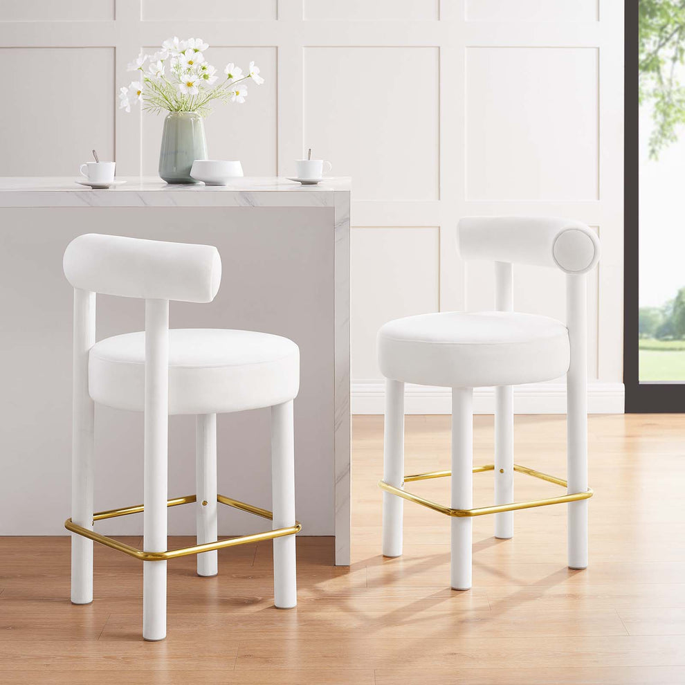 Toulouse Performance Velvet Counter Stool - Set of 2 By Modway - EEI-6708 | Counter Stools | Modishstore - 33