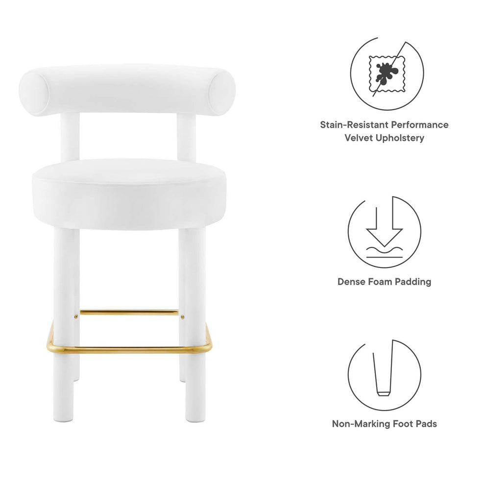 Toulouse Performance Velvet Counter Stool - Set of 2 By Modway - EEI-6708 | Counter Stools | Modishstore - 39