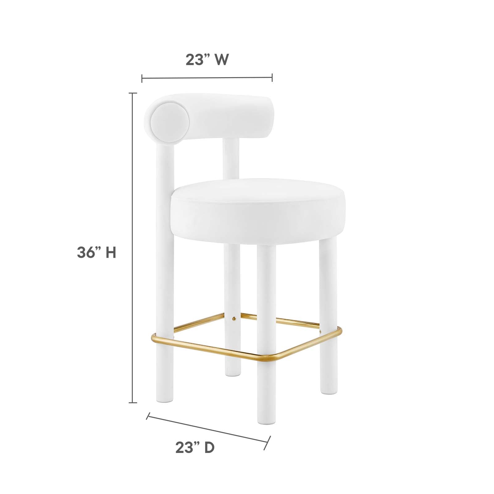 Toulouse Performance Velvet Counter Stool - Set of 2 By Modway - EEI-6708 | Counter Stools | Modishstore - 40