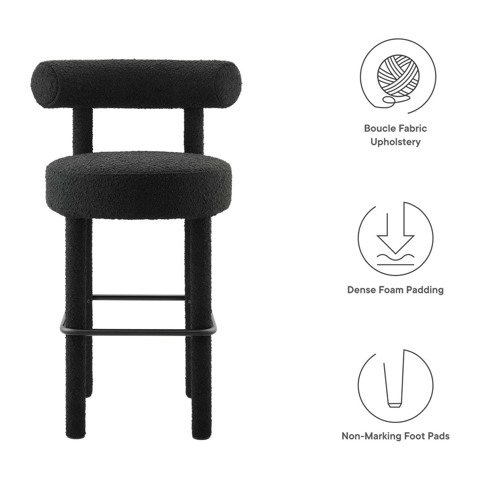 Toulouse Boucle Fabric Bar Stool - Set of 2 By Modway - EEI-6709 | Bar Stools | Modishstore - 9