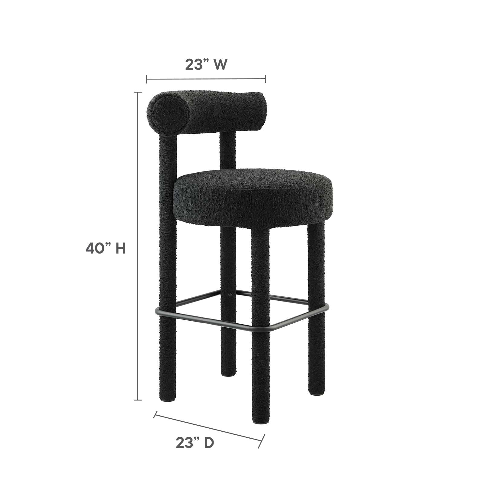 Toulouse Boucle Fabric Bar Stool - Set of 2 By Modway - EEI-6709 | Bar Stools | Modway - 10