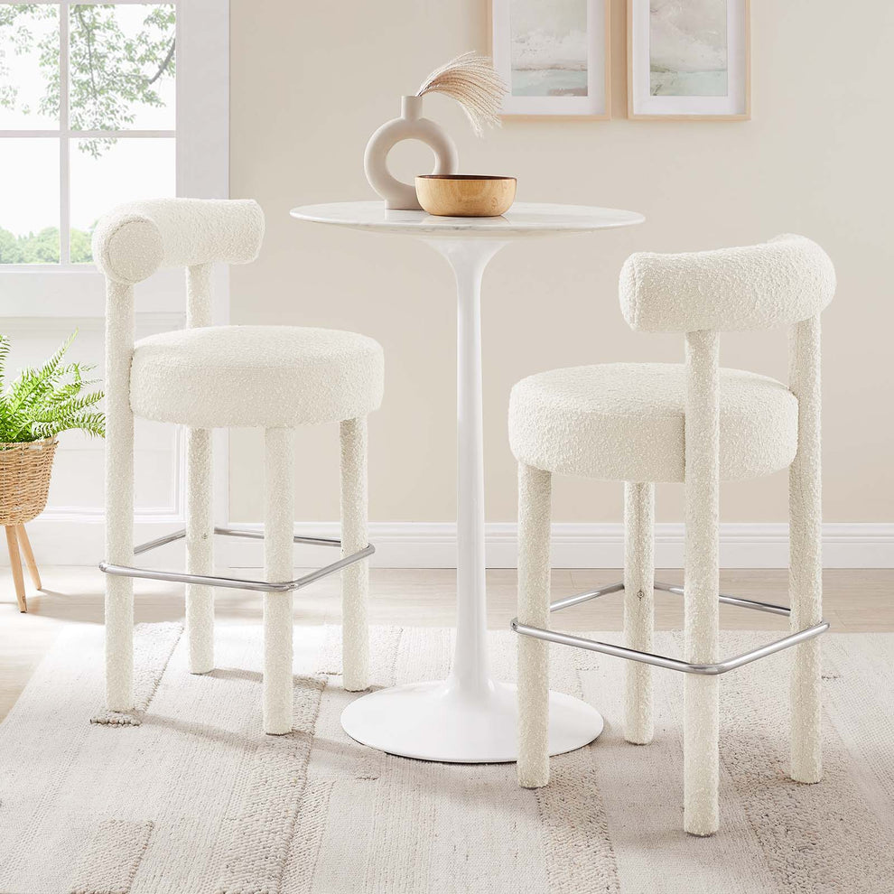Toulouse Boucle Fabric Bar Stool - Set of 2 By Modway - EEI-6709 | Bar Stools | Modishstore - 13