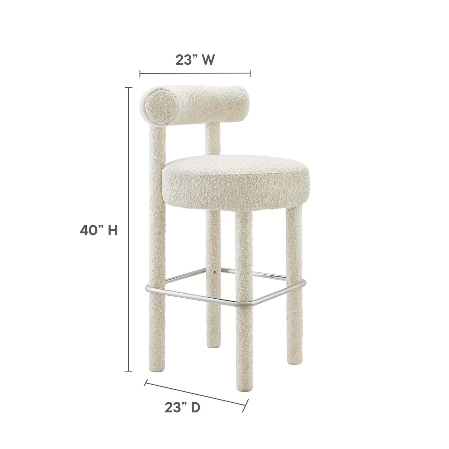 Toulouse Boucle Fabric Bar Stool - Set of 2 By Modway - EEI-6709 | Bar Stools | Modway - 20