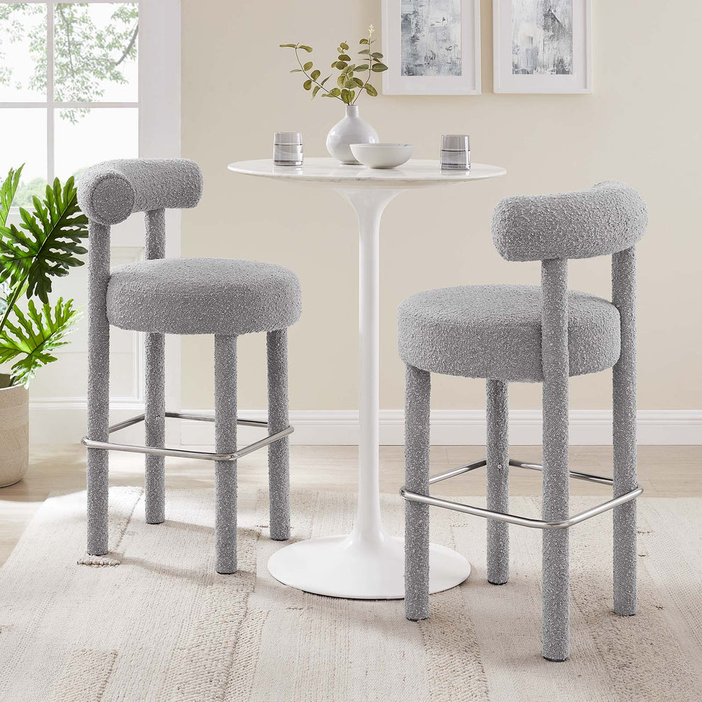 Toulouse Boucle Fabric Bar Stool - Set of 2 By Modway - EEI-6709 | Bar Stools | Modishstore - 23