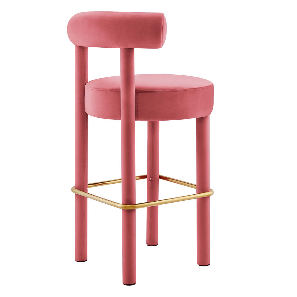 Toulouse Performance Velvet Bar Stool - Set of 2 By Modway - EEI-6710 | Bar Stools | Modishstore - 6