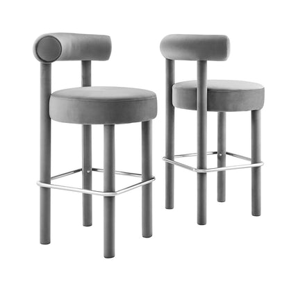 Toulouse Performance Velvet Bar Stool - Set of 2 By Modway - EEI-6710 | Bar Stools | Modishstore - 11