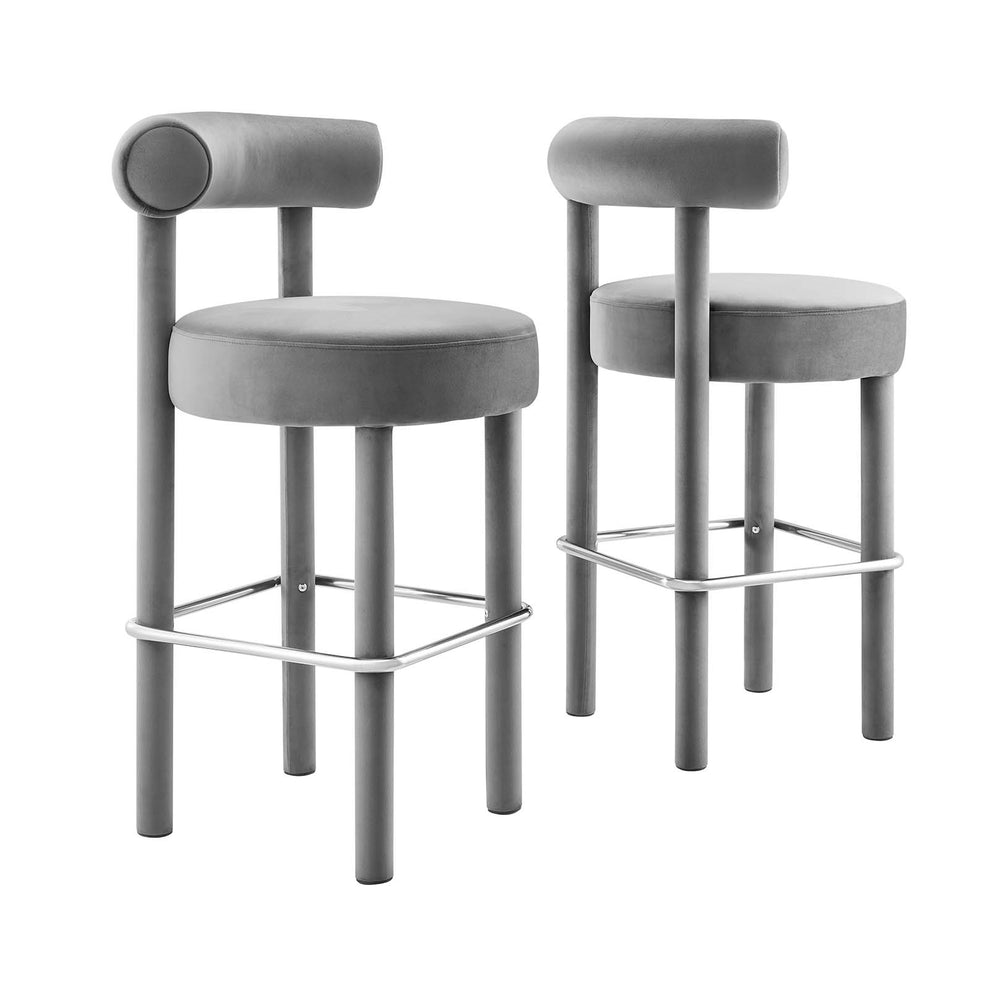 Toulouse Performance Velvet Bar Stool - Set of 2 By Modway - EEI-6710 | Bar Stools | Modishstore - 11