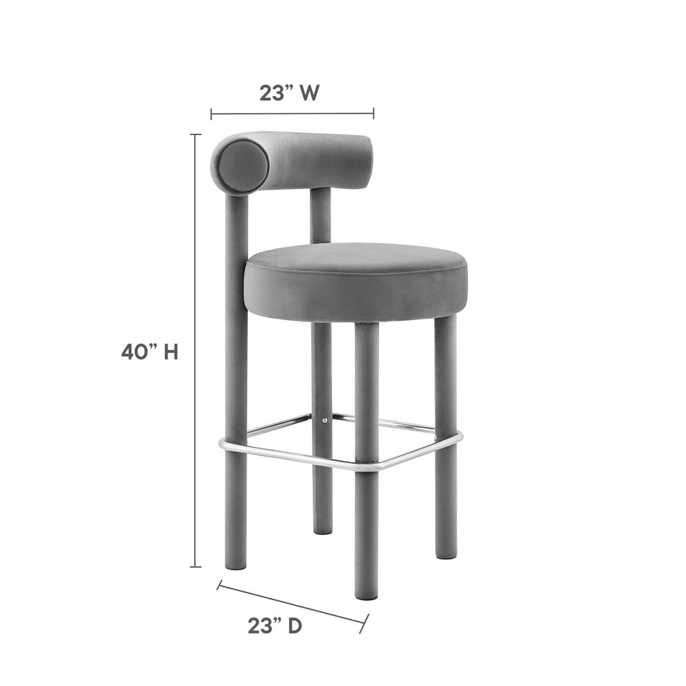 Toulouse Performance Velvet Bar Stool - Set of 2 By Modway - EEI-6710 | Bar Stools | Modishstore - 20