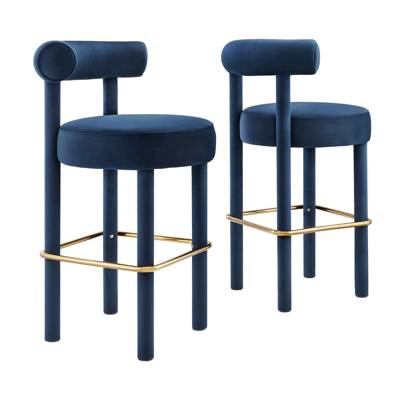 Toulouse Performance Velvet Bar Stool - Set of 2 By Modway - EEI-6710 | Bar Stools | Modishstore - 21