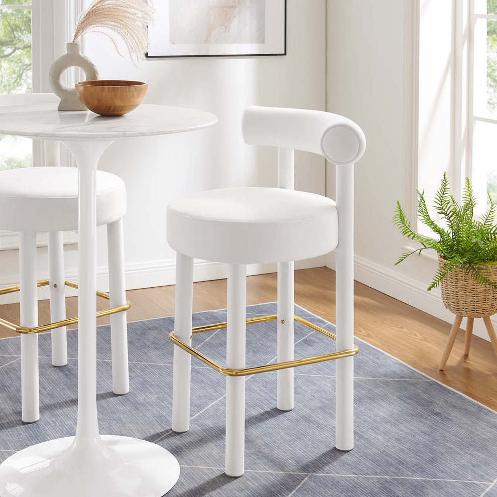 Toulouse Performance Velvet Bar Stool - Set of 2 By Modway - EEI-6710 | Bar Stools | Modishstore - 32