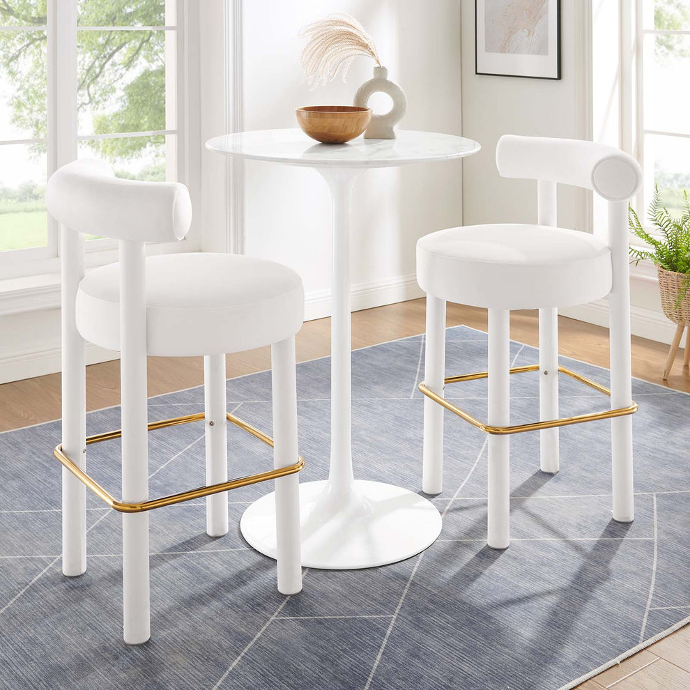 Toulouse Performance Velvet Bar Stool - Set of 2 By Modway - EEI-6710 | Bar Stools | Modishstore - 33