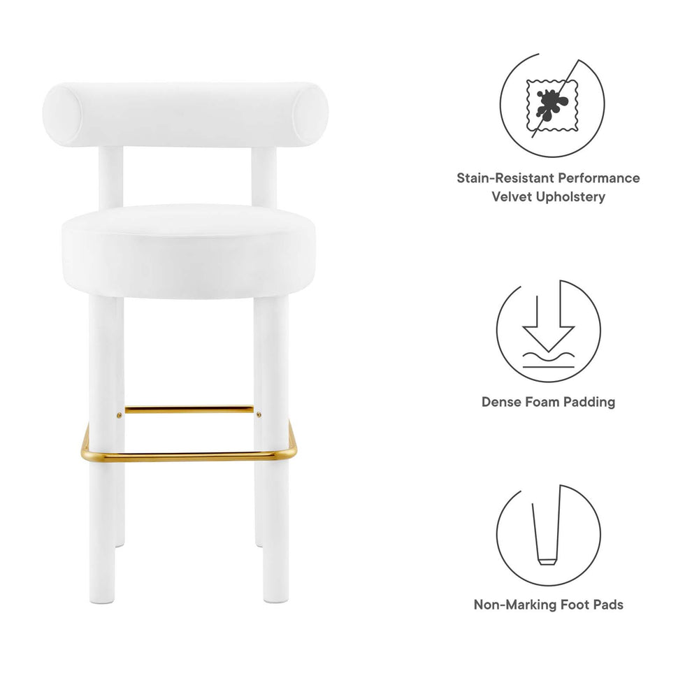 Toulouse Performance Velvet Bar Stool - Set of 2 By Modway - EEI-6710 | Bar Stools | Modishstore - 39