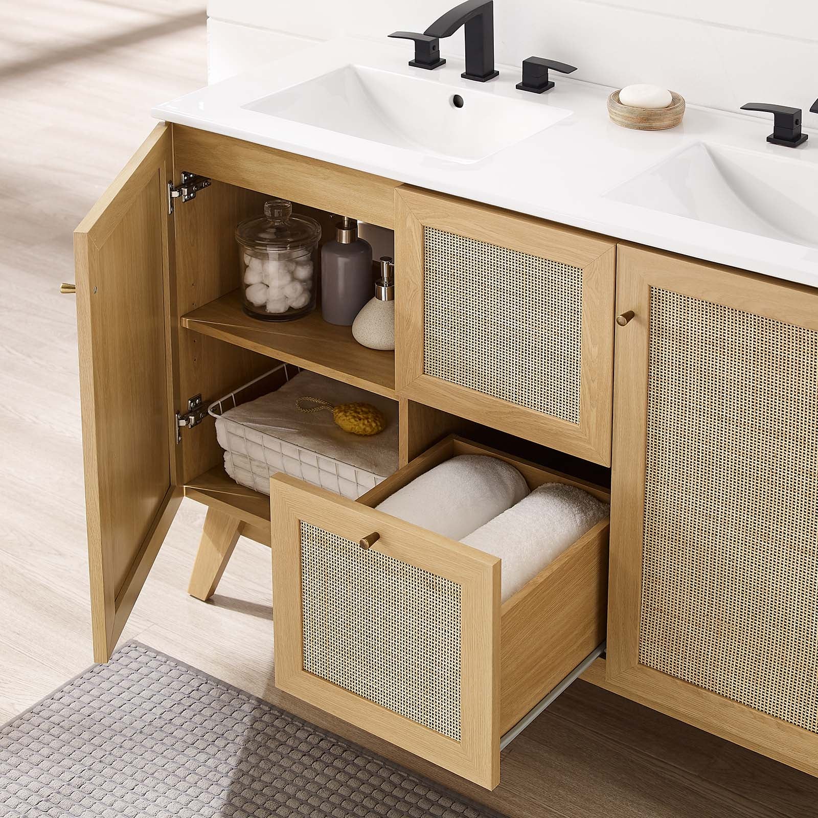 Soma 48” Double Sink Bathroom Vanity By Modway - EEI-6721 | Bathroom Accessories | Modishstore - 15
