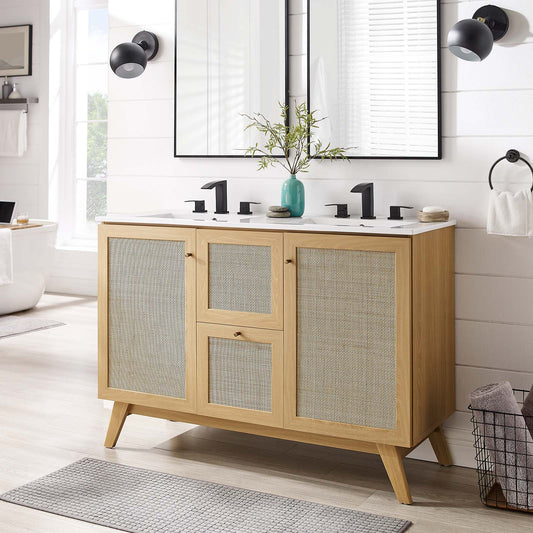 Soma 48” Double Sink Bathroom Vanity By Modway - EEI-6721 | Bathroom Accessories | Modishstore