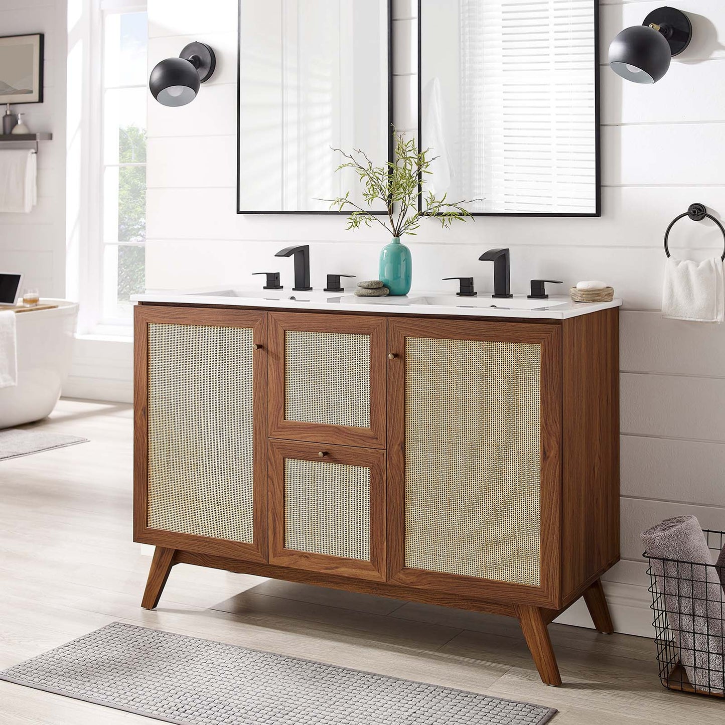 Soma 48” Double Sink Bathroom Vanity By Modway - EEI-6721 | Bathroom Accessories | Modishstore - 31