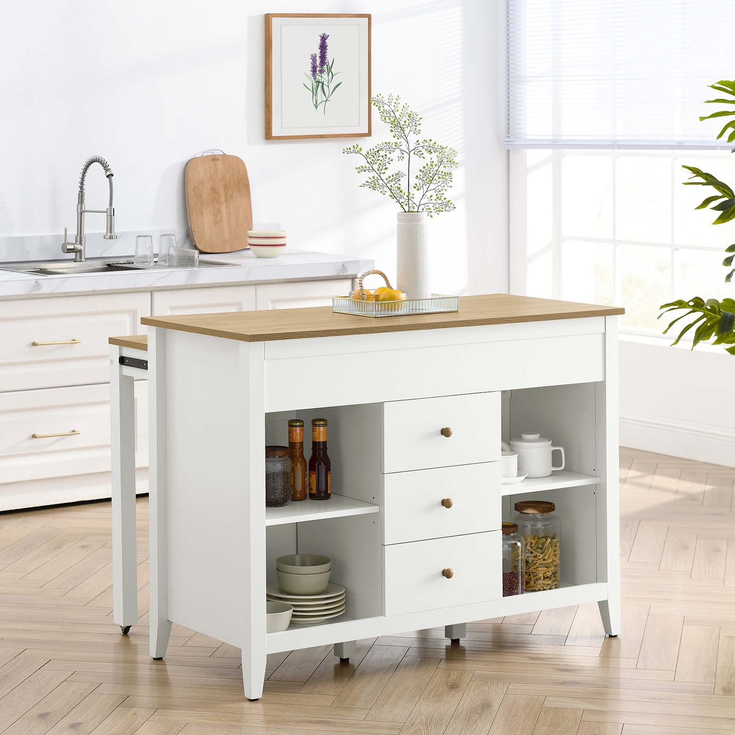 Farmstead Kitchen Island By Modway - EEI-6728 | Dining Sets | Modishstore - 1