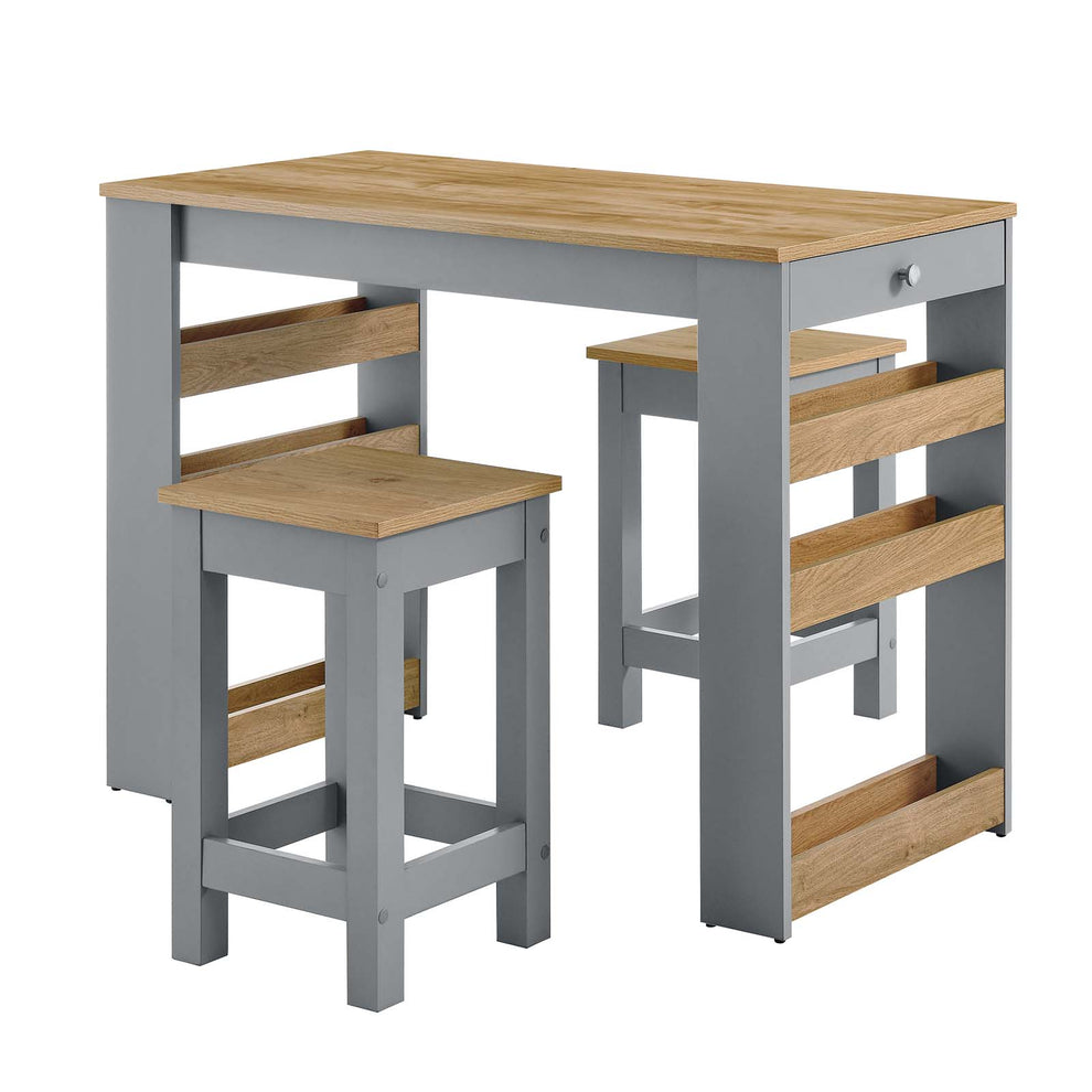 Galley 3-Piece Kitchen Island and Stool Set By Modway - EEI-6730 | Dining Sets | Modishstore - 6