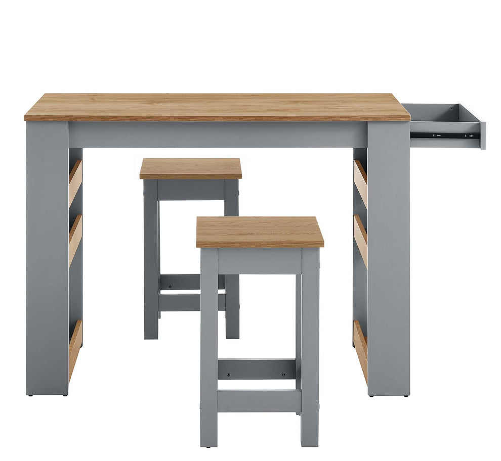Galley 3-Piece Kitchen Island and Stool Set By Modway - EEI-6730 | Dining Sets | Modishstore - 8