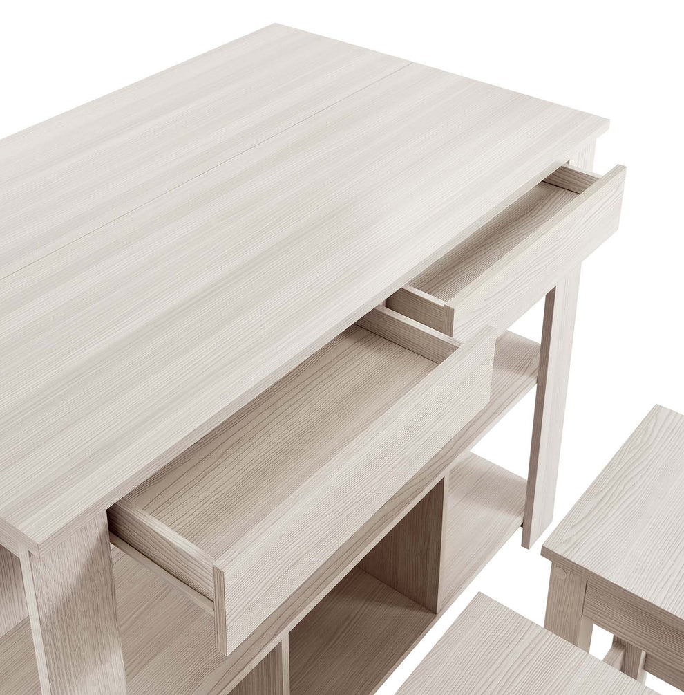Meadowbrook 3-Piece Kitchen Island and Stool Set By Modway - EEI-6731 | Dining Sets | Modishstore - 11