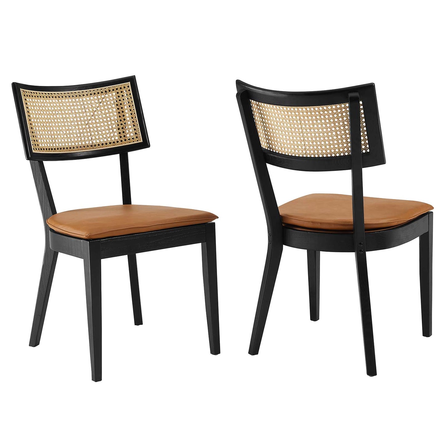 Caledonia Vegan Leather Upholstered Wood Dining Chairs - Set of 2 By Modway - EEI-6732 | Dining Chairs | Modishstore - 2