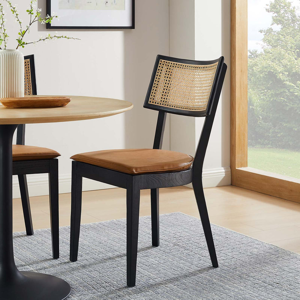 Caledonia Vegan Leather Upholstered Wood Dining Chairs - Set of 2 By Modway - EEI-6732 | Dining Chairs | Modishstore - 3