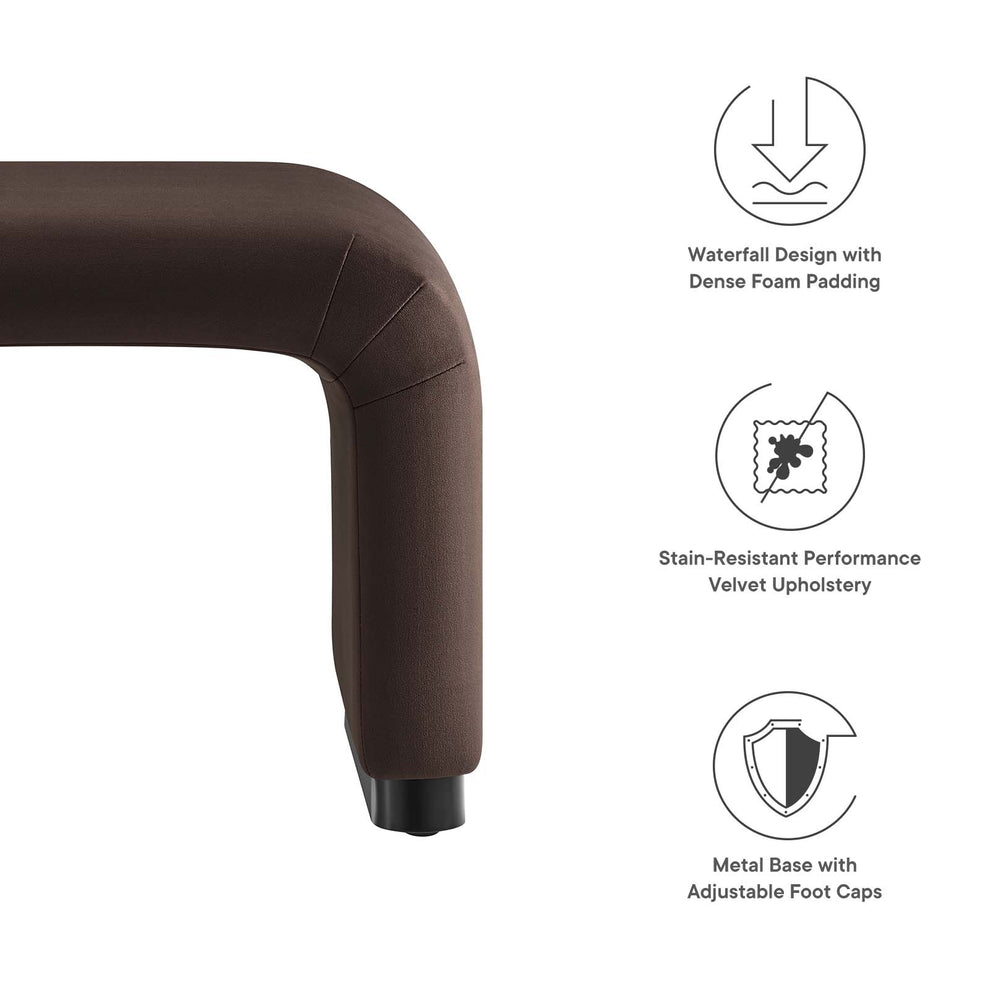 Koda Performance Velvet Waterfall Stool By Modway - EEI-6733 | Stools | Modishstore - 7