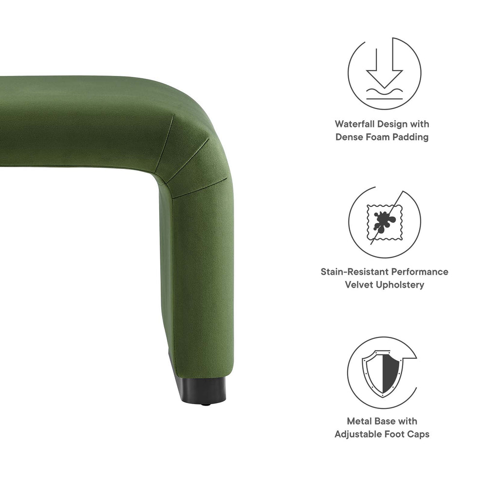 Koda Performance Velvet Waterfall Stool By Modway - EEI-6733 | Stools | Modishstore - 25