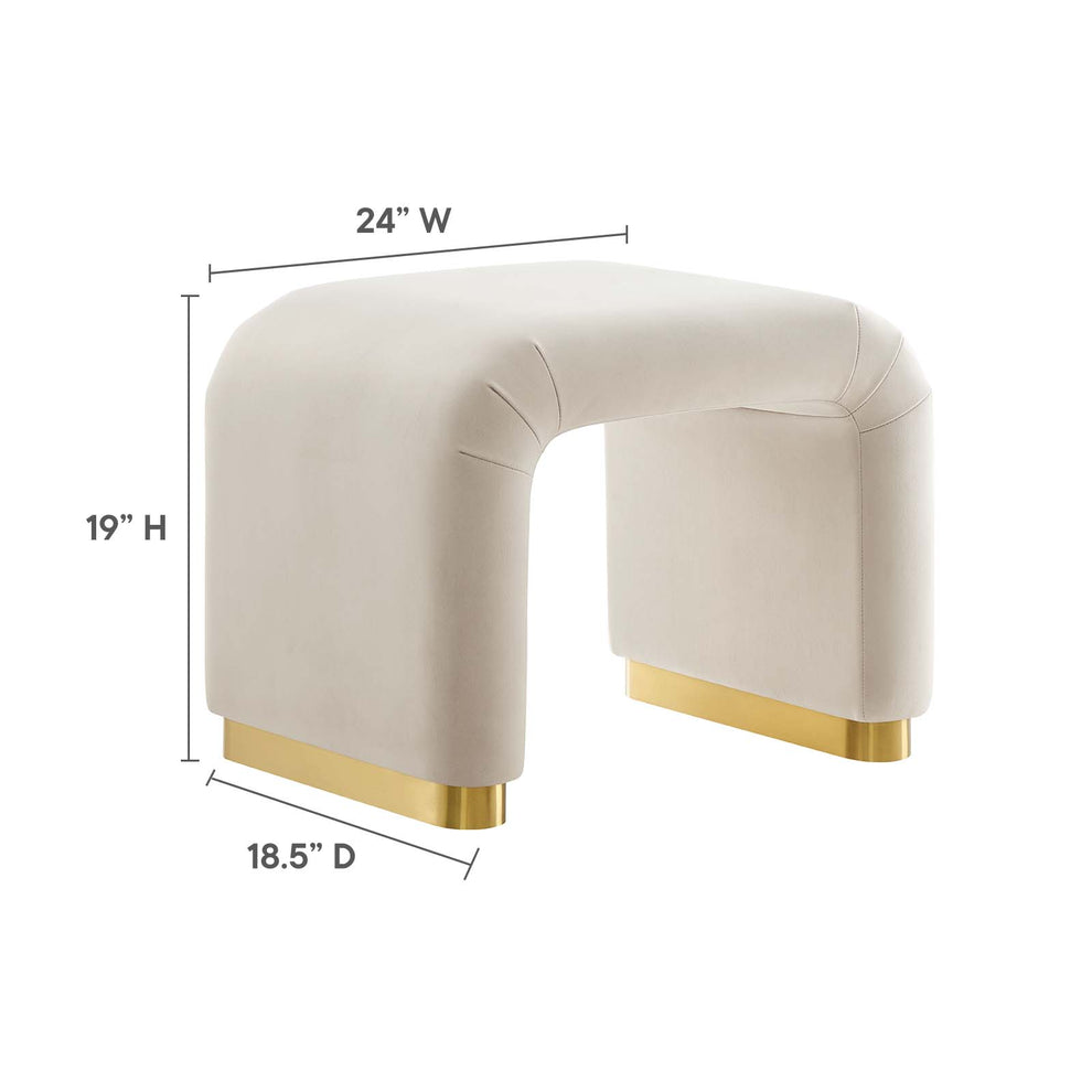 Koda Performance Velvet Waterfall Stool By Modway - EEI-6733 | Stools | Modishstore - 35