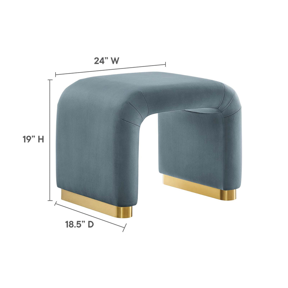 Koda Performance Velvet Waterfall Stool By Modway - EEI-6733 | Stools | Modishstore - 44