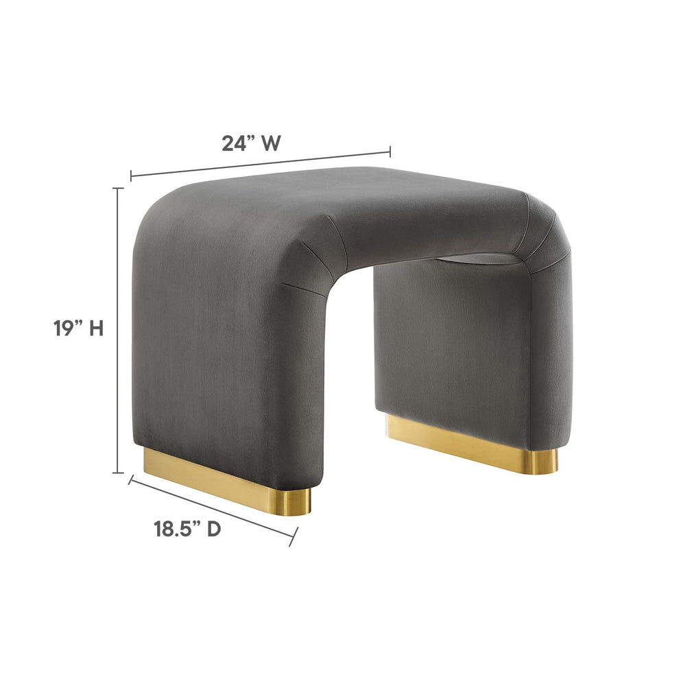 Koda Performance Velvet Waterfall Stool By Modway - EEI-6733 | Stools | Modishstore - 62