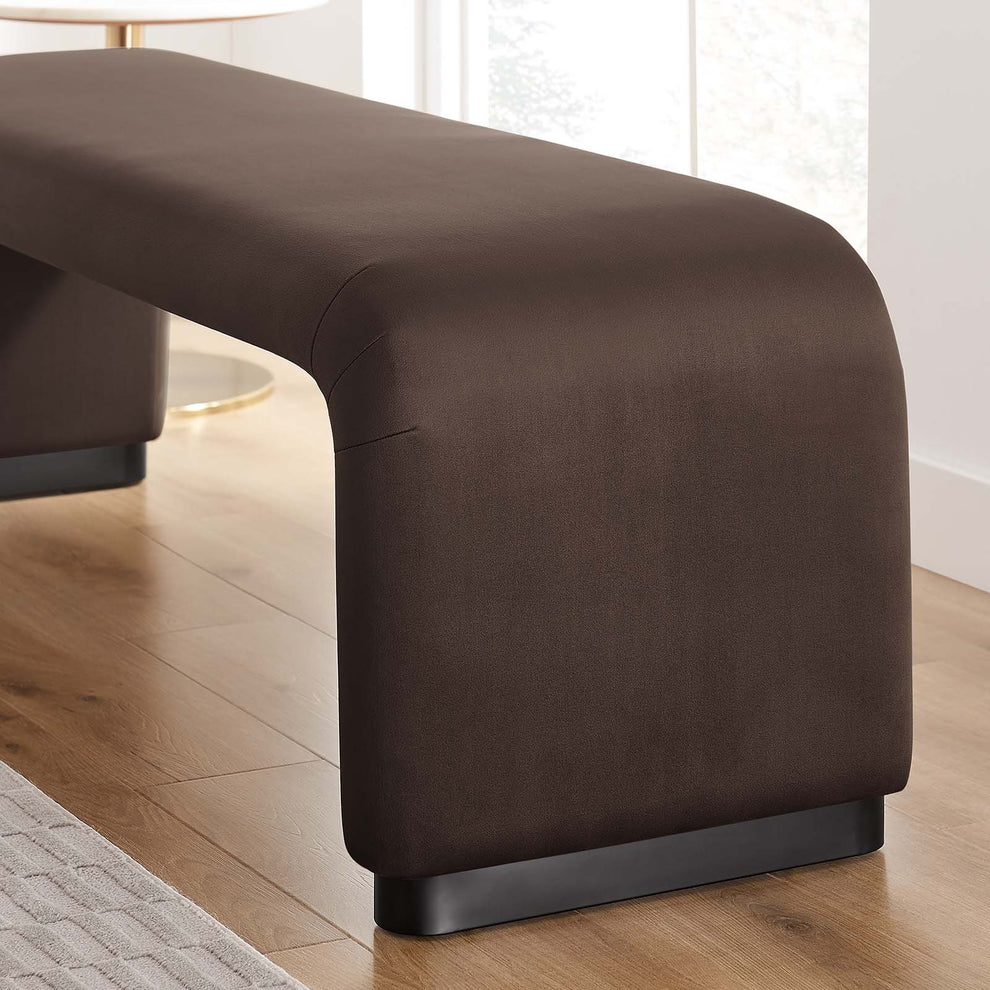Koda Performance Velvet Waterfall Long Bench By Modway - EEI-6734 | Benches | Modishstore - 8