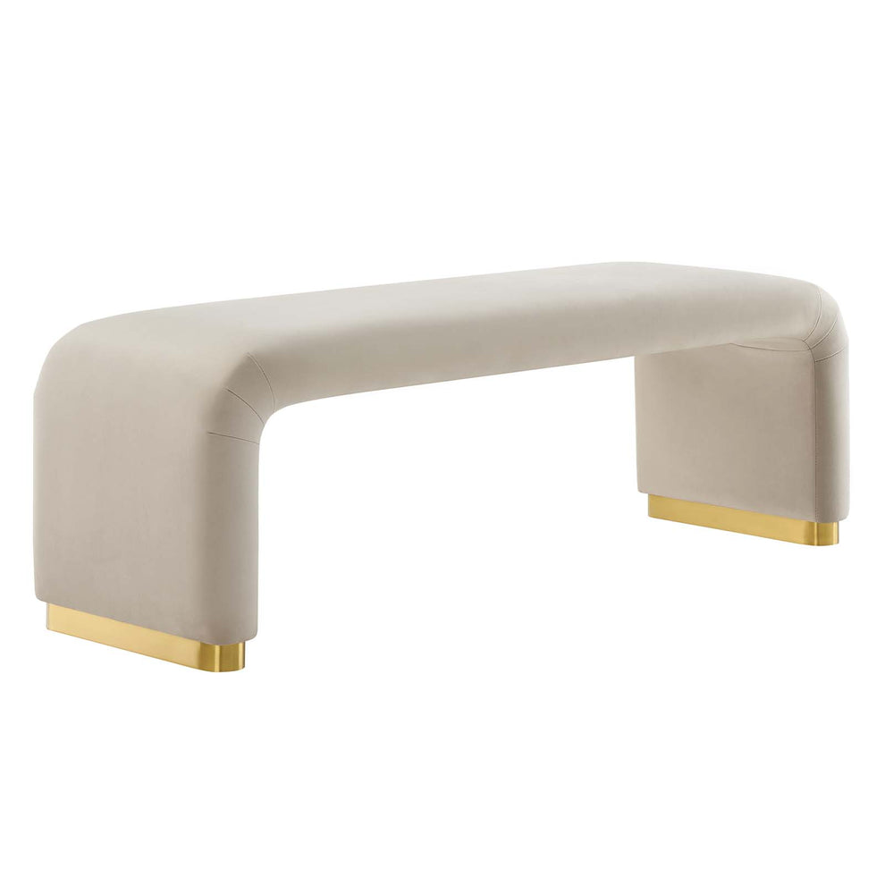 Koda Performance Velvet Waterfall Long Bench By Modway - EEI-6734 | Benches | Modishstore - 25