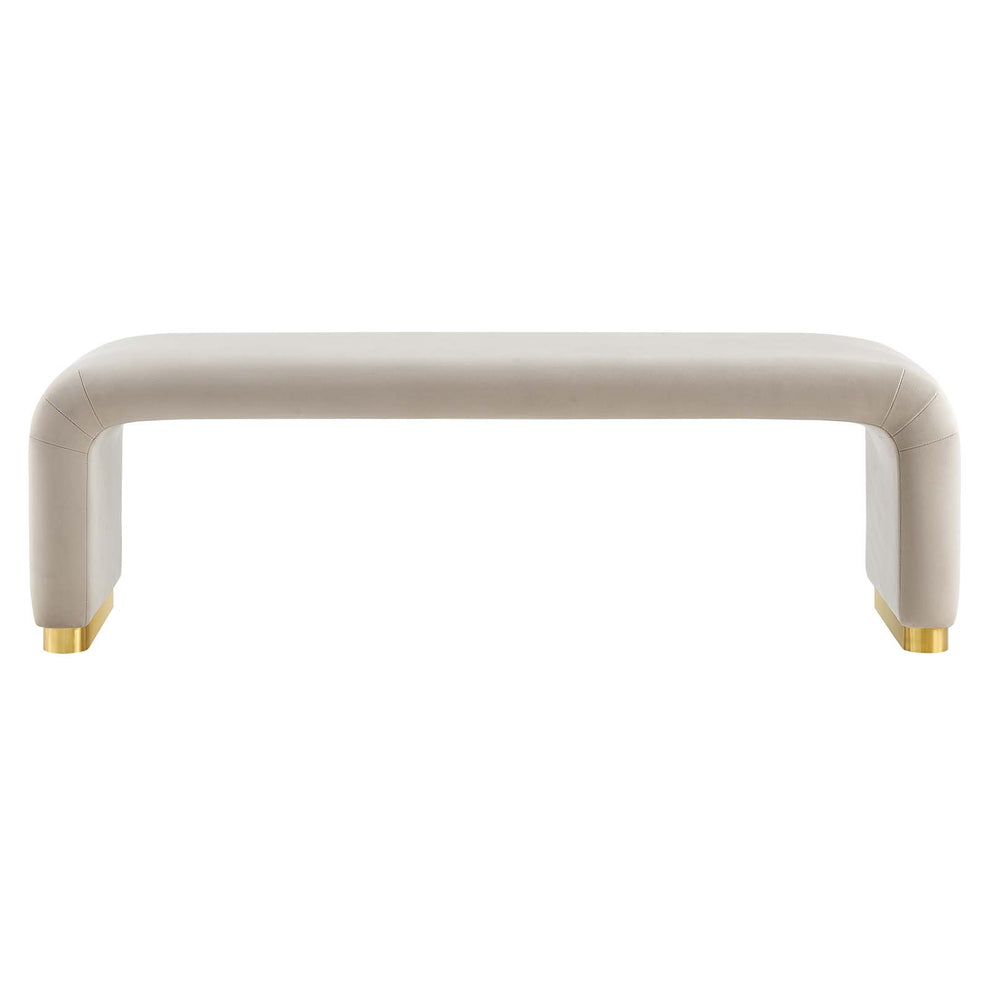 Koda Performance Velvet Waterfall Long Bench By Modway - EEI-6734 | Benches | Modishstore - 27