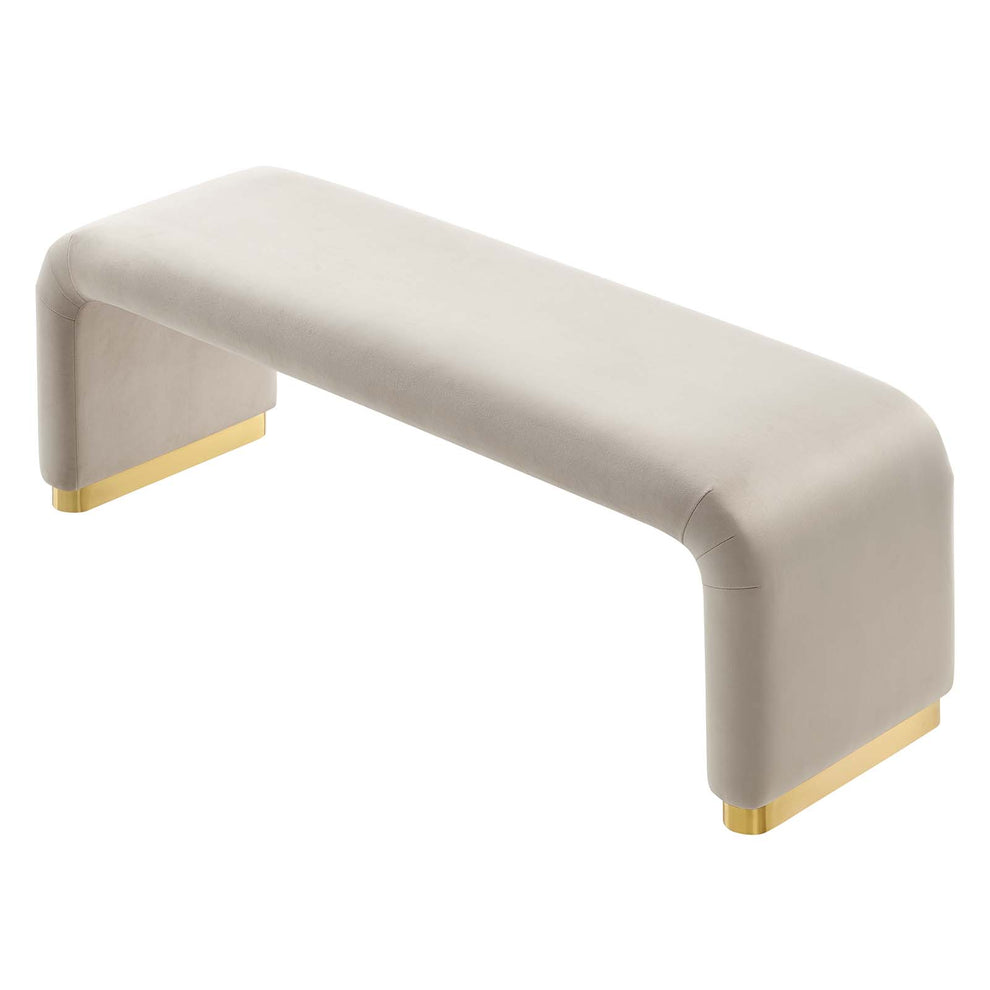 Koda Performance Velvet Waterfall Long Bench By Modway - EEI-6734 | Benches | Modishstore - 28