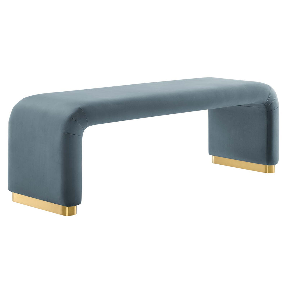 Koda Performance Velvet Waterfall Long Bench By Modway - EEI-6734 | Benches | Modishstore - 33