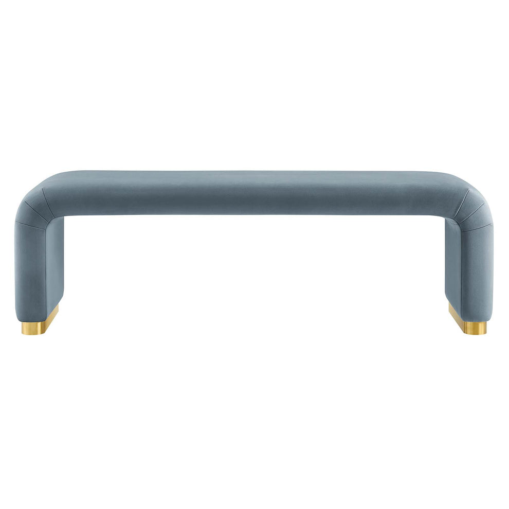 Koda Performance Velvet Waterfall Long Bench By Modway - EEI-6734 | Benches | Modishstore - 35
