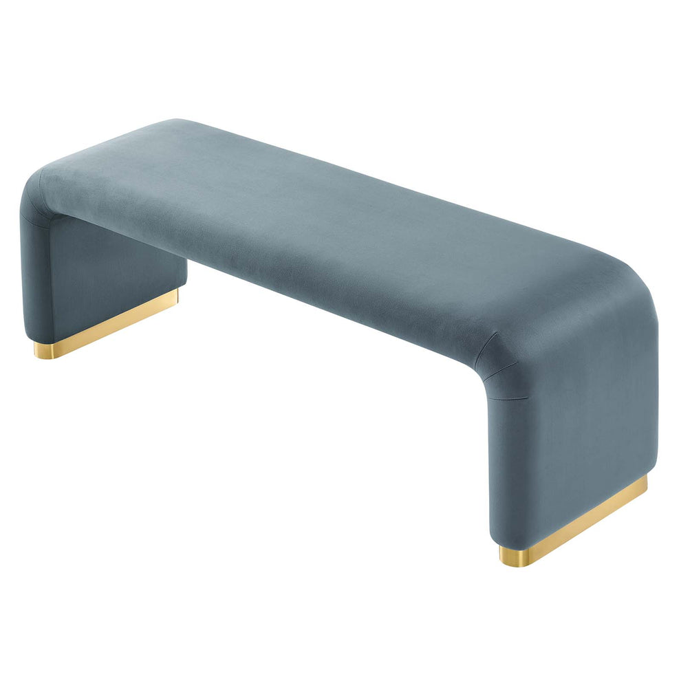 Koda Performance Velvet Waterfall Long Bench By Modway - EEI-6734 | Benches | Modishstore - 36
