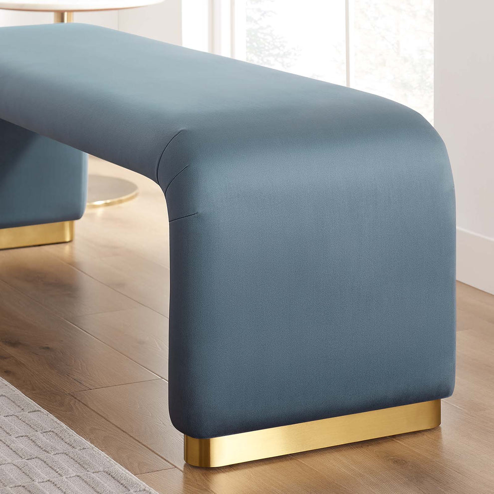 Koda Performance Velvet Waterfall Long Bench By Modway - EEI-6734 | Benches | Modishstore - 40