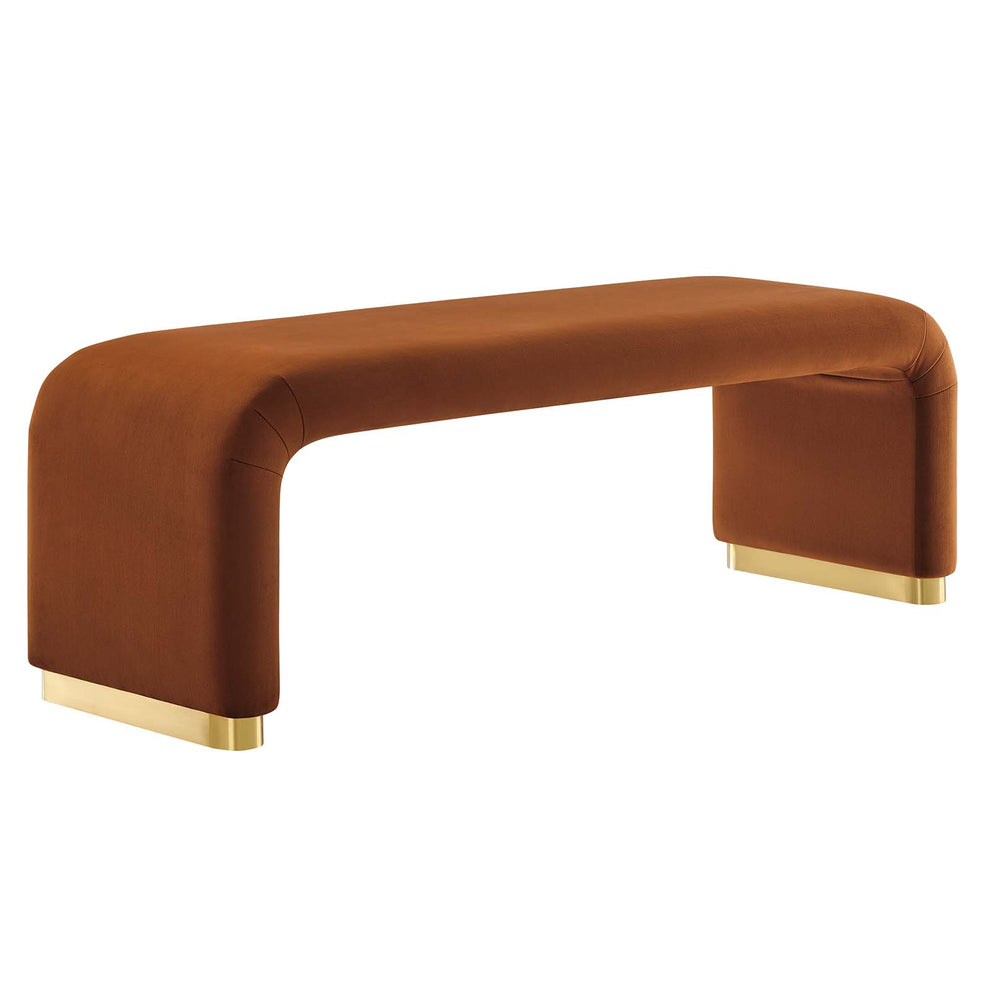 Koda Performance Velvet Waterfall Long Bench By Modway - EEI-6734 | Benches | Modishstore - 41