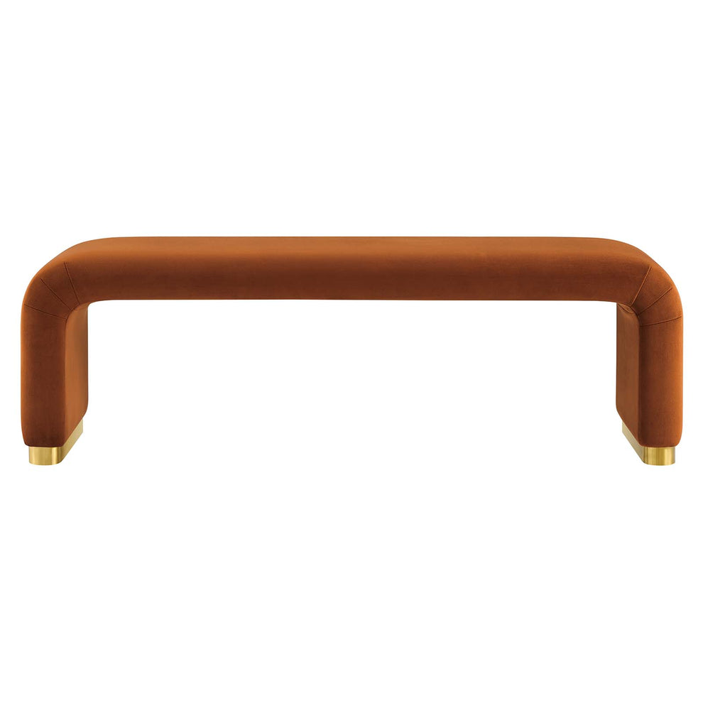 Koda Performance Velvet Waterfall Long Bench By Modway - EEI-6734 | Benches | Modishstore - 43