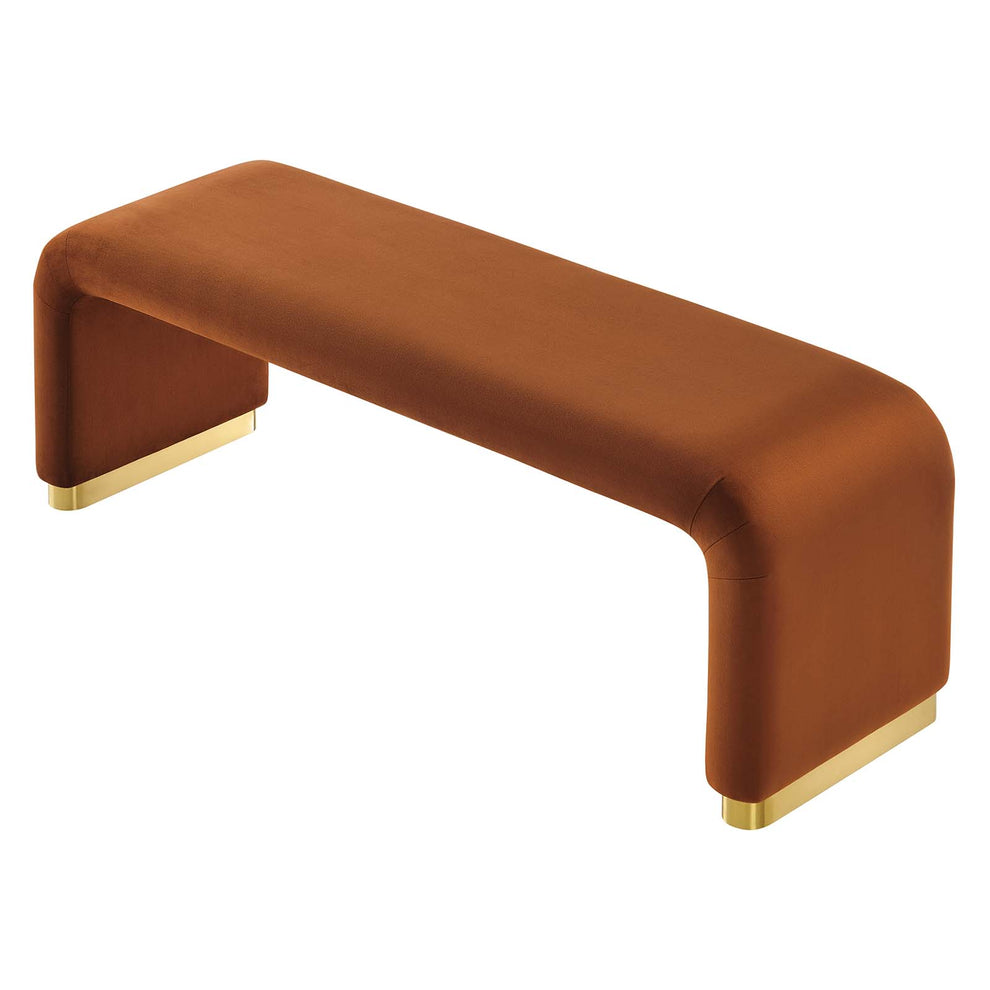 Koda Performance Velvet Waterfall Long Bench By Modway - EEI-6734 | Benches | Modishstore - 44