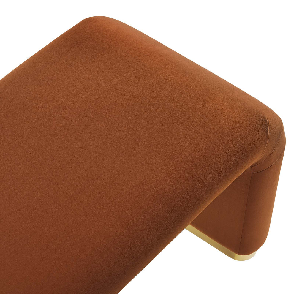 Koda Performance Velvet Waterfall Long Bench By Modway - EEI-6734 | Benches | Modishstore - 45