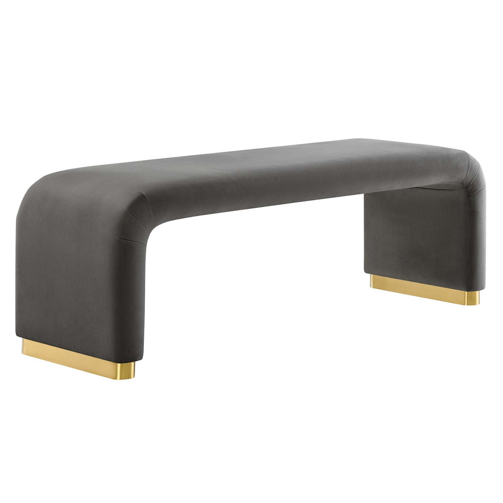 Koda Performance Velvet Waterfall Long Bench By Modway - EEI-6734 | Benches | Modishstore - 49