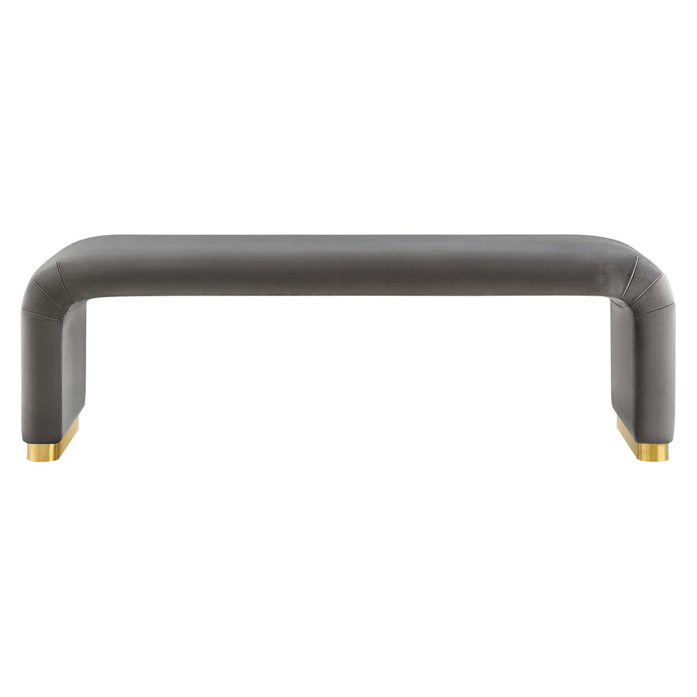 Koda Performance Velvet Waterfall Long Bench By Modway - EEI-6734 | Benches | Modishstore - 51