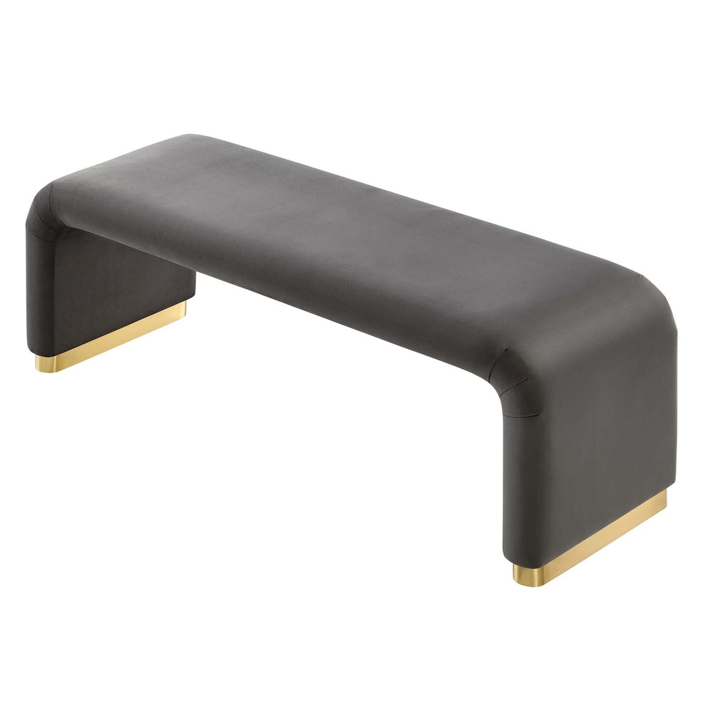 Koda Performance Velvet Waterfall Long Bench By Modway - EEI-6734 | Benches | Modishstore - 52
